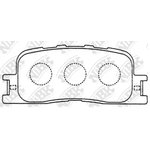 PN1458, Колодки тормозные TOYOTA Avensis,Camry (01-),Celica (87-01) задние ...