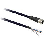 XZCPV11V12L10, Straight Female 5 way M12 to Female M12 Sensor Actuator Cable, 10m