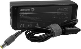 Фото 1/3 Блок питания (сетевой адаптер) Amperin для ноутбуков Lenovo 20V 4.5A 90W 8.0x7.4 мм с иглой черный, с сетевым кабелем