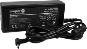 Фото 1/3 Блок питания (сетевой адаптер) Amperin AI-AC65B для ноутбуков Acer 19V 3.42A 65W 3.0x1.1 мм черный, с сетевым кабелем