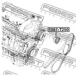 Ролик натяжной приводного ремня CHEVROLET Cruze/Cobalt/OPEL Astra J FEBEST 1087-T250