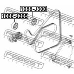 Ролик обводной приводного ремня GM Cruze/Orlando/Captiva FEBEST 1088-J300