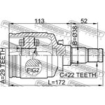 1111-J200, 1111J200_ШРУС внутренний к-кт!\ Chevrolet Kalos 03-08