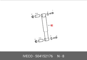 504152176, Амортизатор передний L=289-447mm Iveco Daily