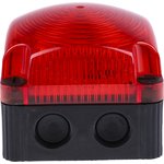 853.100.55, BWM 853 Series Red Steady Beacon, 24 V dc, Surface Mount, Wall Mount, LED Bulb, IP66, IP67