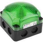 853.200.55, BWM 853 Series Green Steady Beacon, 24 V dc, Surface Mount, Wall Mount, LED Bulb, IP66, IP67
