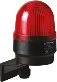 205.100.55, EM 205 Series Red Flashing Beacon, 24 V dc, Wall Mount, Xenon Bulb, IP65