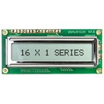 161A-BC-BC Alphanumeric LCD Display, Yellow on Green, 1 Row by 16 Characters ...