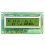 162B-BC-BC, 162B-BC-BC Alphanumeric LCD Display, Yellow on Green ...