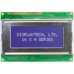 164A-BC-BC Alphanumeric LCD Display, Yellow on Green, 4 Rows by 16 Characters ...