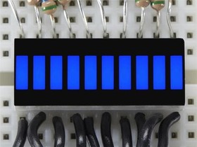 1815, Adafruit Accessories 10 Segment Light Bar Graph LED Blue