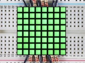 1820, Adafruit Accessories 1.2" 8x8 Matrix Square Pixel Green