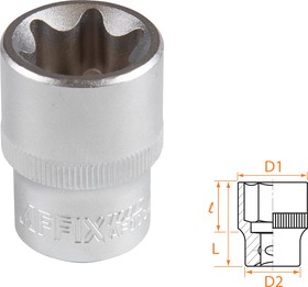 AF00043024, AFFIX Головка торцевая TORX Е-стандарт 1/2", E24