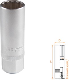 AF00232018, AFFIX Головка свечная двенадцатигранная 3/8", 18 мм, резиновый фиксатор