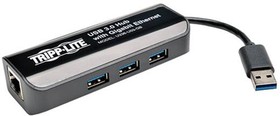 U336-U03-GB, USB Cables / IEEE 1394 Cables USB3.0SS ETHR ADP W/3-PT HUB
