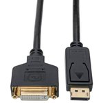 P134-001-GC, Audio Cables / Video Cables / RCA Cables 1FT DP TO DVI GOLD ADAPTER,M/F