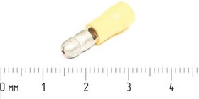Наконечник кабельный штекер"I" 5,0, обжимной, желтый, TYB-1; №2457 клемма нак/каб штек "I" 5,0\\ \обж\жел\ TYB-1