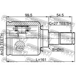 1211-CEED, Шрус внутренний левый 23x41x27