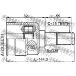 1211-IX35R, 1211-IX35R_ШРУС внутренний к-кт!20X35X25\ Hyundai Tucson 2.0/2.0D 4WD 04