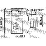 1211-IX35RH, ШРУС HYUNDAI IX35/TUCSON 10 2009-2014 [BRAZIL + MIDDLE EAST] ...