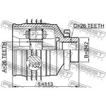 1211-SFMTRH, 1211-SFMTRH_ШРУС внутренний к-кт!\ Hyundai Santa Fe 2.0CRDi 01