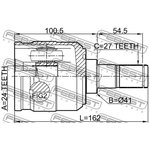 1211-TUC20MT, Шрус внутренний 24x41x27