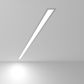Фото 1/6 101-300-128 / Линейный светодиодный встраиваемый светильник 128см 25W 6500K матовое серебро