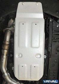Защита КПП Infiniti Fx35, Fx37, Qx70 крепеж в комплекте алюминий 3 мм серый RIVAL 333.2402.1