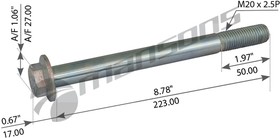 MFMF20223C10925, Болт VOLVO FH рессоры (M20x2.5x223) MANSONS