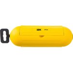 The IP44 cable connection protection box is yellow. IEK WBX10-44-K05