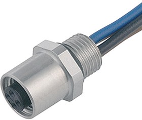 09-3106-01-03, Binder Circular Connector, 3 Contacts, Panel Mount, M5 Connector, Socket, Female, IP67, 707 Series