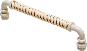 Ручка-скоба 128 мм, белый с золотом RS-121-128 WG