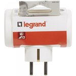 Legrand Элиум Прозрачный Блок розетка 3-я 2Р+Е, 16А, горизонтальное подключение ...