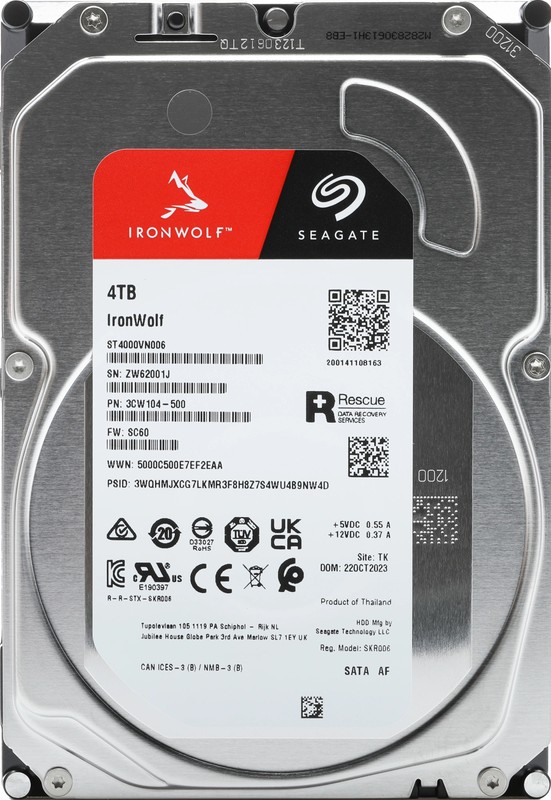 Жесткий диск Seagate 4Tb Ironwolf (ST4000VN006) SATA 6.0Gb/s, 5400