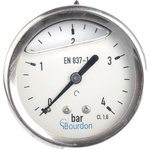 Analogue Pressure Gauge 4bar Back Entry, MIT3-F22.B19, 0bar min.