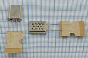 Кварцевый резонатор 6000 кГц, корпус HC49U-LWF, нагрузочная емкость 20 пФ, марка MDX, 1 гармоника, (6.000000 KONY)