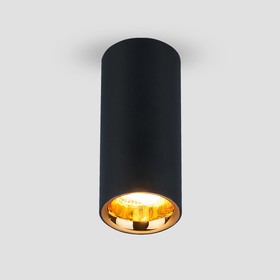 Фото 1/4 DLR030 12W 4200K / Светильник светодиодный стационарный черный матовый/золото