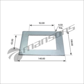 300.240, Пластина BPW рессоры (140x101x4.5) MANSONS