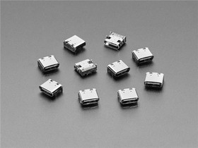 4458, Adafruit Accessories USB Type C SMT / THM Jack Connector - Pack of 10