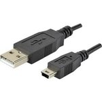 CBL-UA-MB-1, USB Cables / IEEE 1394 Cables USB Cable, Type A Plug to Mini B ...