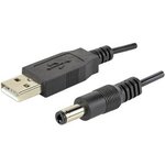 CBL-UA-P6-1, USB Cables / IEEE 1394 Cables USB Cable, Type A Plug to Dc Barrel ...