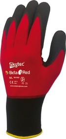 Фото 1/2 SKY502, Beta 1 Red Nylon General Purpose Work Gloves, Size 8, Medium, Nitrile Coating
