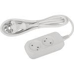 Удлинитель электрический ЭРА UDL-10-215 Greenline 2 розетки без заземления 1,5м ...