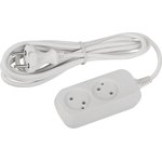 Удлинитель электрический ЭРА UDL-10-230 Greenline 2 розетки без заземления 3м ...