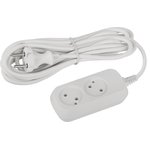 Удлинитель электрический ЭРА UDL-10-250 Greenline 2 розетки без заземления 5м ...