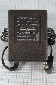 Фото 1/2 Сетевой адаптер 9В/0.5А для Panasonic,штекер внешним диаметром 5.5мм и внутренним 2.1мм; БП\ 9В\ 0,50А\220В\адап\ штD5,5d2,1\KXA-10S\