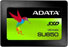 Фото 1/4 SSD 2.5" ADATA 240GB SU650  ASU650SS-240GT-R  (SATA3, up to 520/450MBs, 3D NAND, 140TBW)