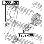 1287-I30, Ролик натяжителя ремня грм комплект