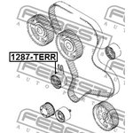 1287-TERR, 1287-TERR_ролик ремня приводного!\ Hyundai Terracan 2.9CRDi 01