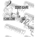 1288-CM, 1288-CM_ролик обводной!\ Hyundai Santa Fe 2.7 06